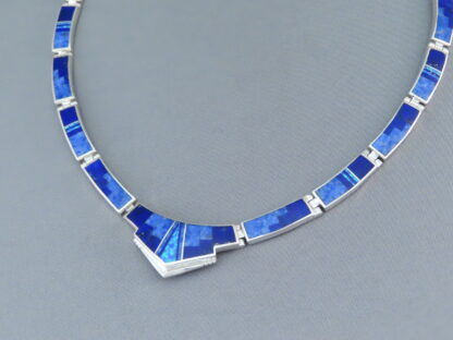 IMPRESSIVE Lapis & Opal Inlay Necklace