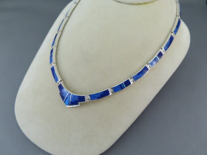 IMPRESSIVE Lapis & Opal Inlay Necklace