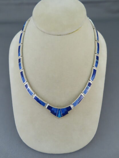 IMPRESSIVE Lapis & Opal Inlay Necklace