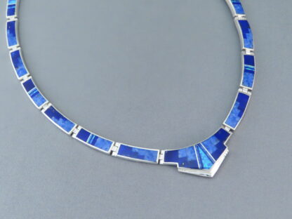 IMPRESSIVE Lapis & Opal Inlay Necklace