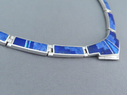 IMPRESSIVE Lapis & Opal Inlay Necklace