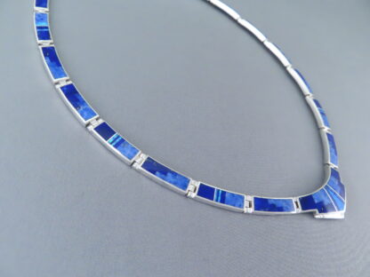 IMPRESSIVE Lapis & Opal Inlay Necklace