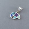 Inlaid Multi-Stone Bear Pendant – Small Reversible Bear Pendant