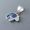 Inlaid Multi-Stone Bear Pendant – Small Reversible Bear Pendant