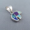 Inlaid Multi-Stone Bear Pendant – Small Reversible Bear Pendant