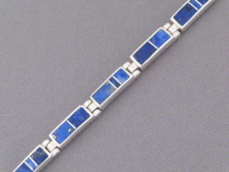 Lapis Inlay Link Bracelet (more dainty)