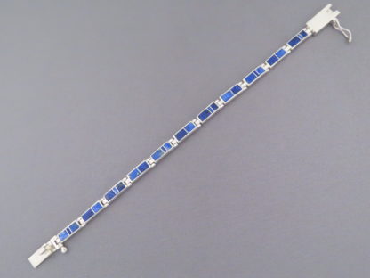 Lapis Inlay Link Bracelet (more dainty)