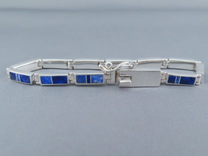 Lapis Inlay Link Bracelet (more dainty)