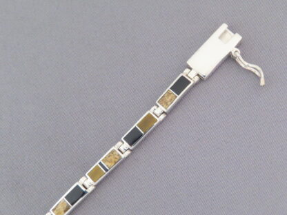 Multi-Stone Inlay Link Bracelet