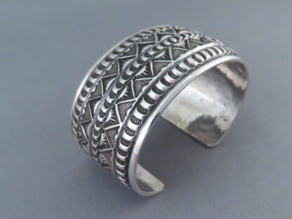 Sterling Silver Cuff Bracelet by Andy Cadman (wider)