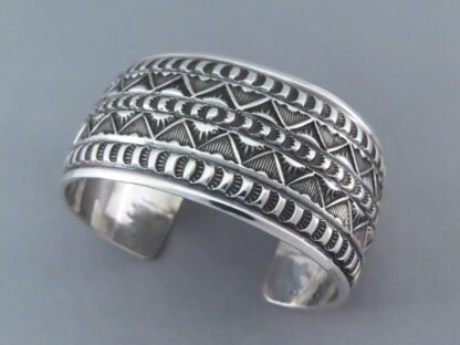 Sterling Silver Cuff Bracelet by Andy Cadman (wider)