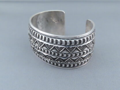 Sterling Silver Cuff Bracelet by Andy Cadman (wider)