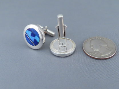 Cufflinks with Lapis & Opal Inlay