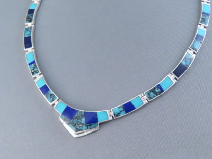 Turquoise & Lapis Inlay Necklace