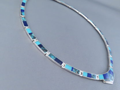 Turquoise & Lapis Inlay Necklace