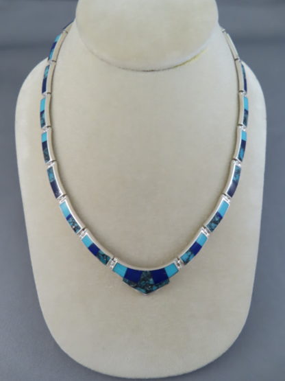 Turquoise & Lapis Inlay Necklace