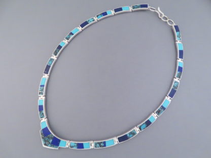 Turquoise & Lapis Inlay Necklace