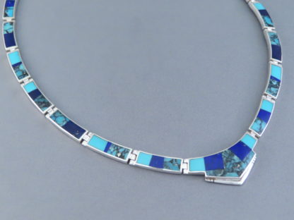 Turquoise & Lapis Inlay Necklace