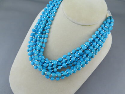 Desiree Yellowhorse 10-Strand Sleeping Beauty Turquoise Necklace