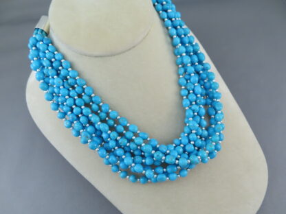 Desiree Yellowhorse 10-Strand Sleeping Beauty Turquoise Necklace