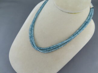 Blue Zircon Necklace by Desiree Yellowhorse