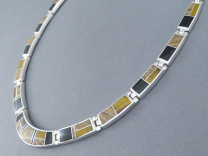 Multi-Stone Inlay Necklace