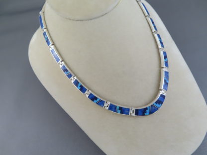 Beautiful Lapis & Opal Inlay Necklace