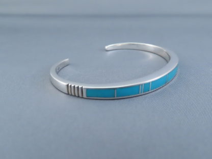 Inlay Cuff Bracelet with Turquoise