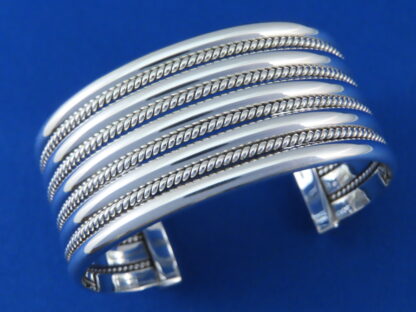 Artie Yellowhorse Wide Sterling Silver Cuff Bracelet