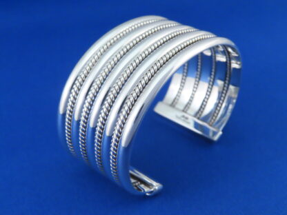 Artie Yellowhorse Wide Sterling Silver Cuff Bracelet