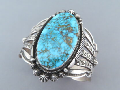 Aaron Toadlena Kingman Turquoise Sterling Silver Bracelet – WOW!!
