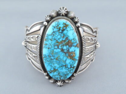 Aaron Toadlena Kingman Turquoise Sterling Silver Bracelet – WOW!!