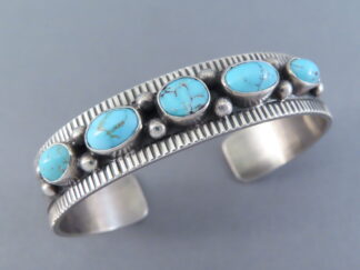 Number 8 Turquoise Bracelet by Fritson Toledo (Navajo)