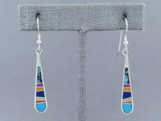 Inlaid Multi-Color Earrings – Long Dangling & Fun