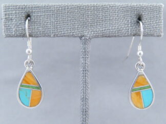 Colorful Multi-Stone Inlay ‘Teardrop’ Earrings