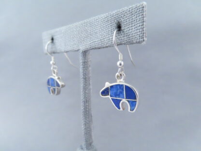 Lapis Inlay Earrings (Bears)