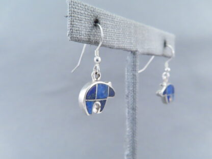 Lapis Inlay Earrings (Bears)