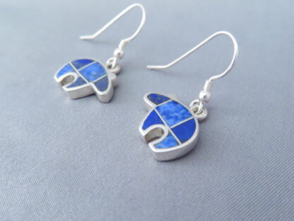 Lapis Inlay Earrings (Bears)