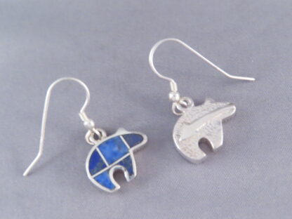 Lapis Inlay Earrings (Bears)