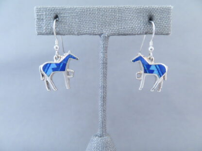 Horse Earrings with Multi-Stone Inlay