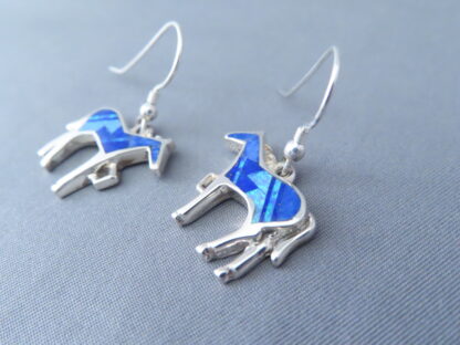 Horse Earrings with Multi-Stone Inlay