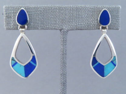 Turquoise & Lapis Inlay Earrings