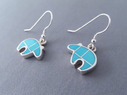 Turquoise Inlay Earrings (Bears)