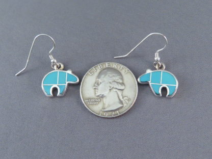 Turquoise Inlay Earrings (Bears)