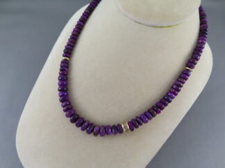 Sugilite & 14kt Gold Necklace