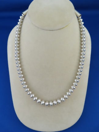Artie Yellowhorse Sterling Silver Bead Necklace