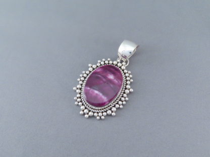 Sterling Silver & Purple Spiny Oyster Shell Pendant