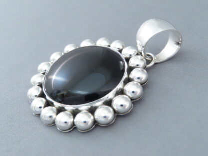 Onyx Pendant with Sterling Silver by Artie Yellowhorse