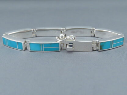 Turquoise Inlay Link Bracelet
