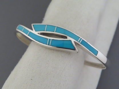 Large Turquoise Inlay Cuff Bracelet